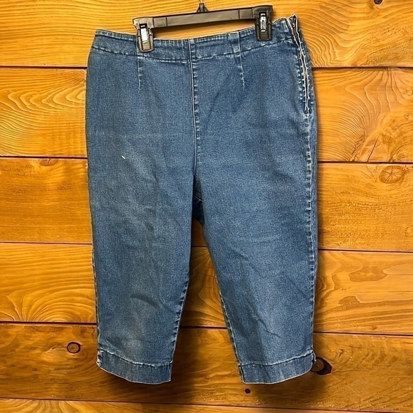 Charter Club Womens 12P Capris Ankle Jeans pull on stretch elastic waist summer - Picture 1 of 7